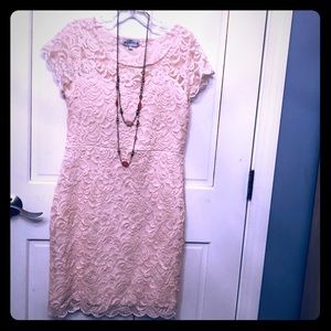 Lace peach dress